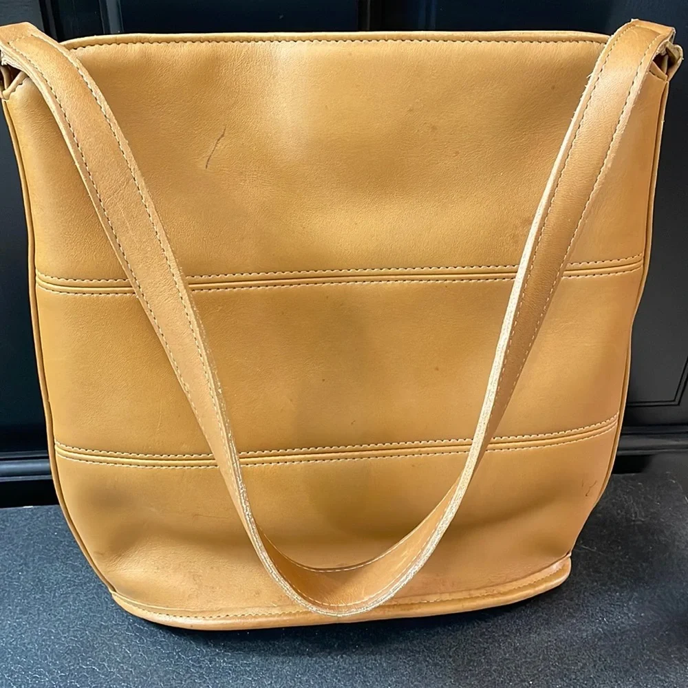 Coach Tan Leather Shoulder Bag - Picture 3 of 16